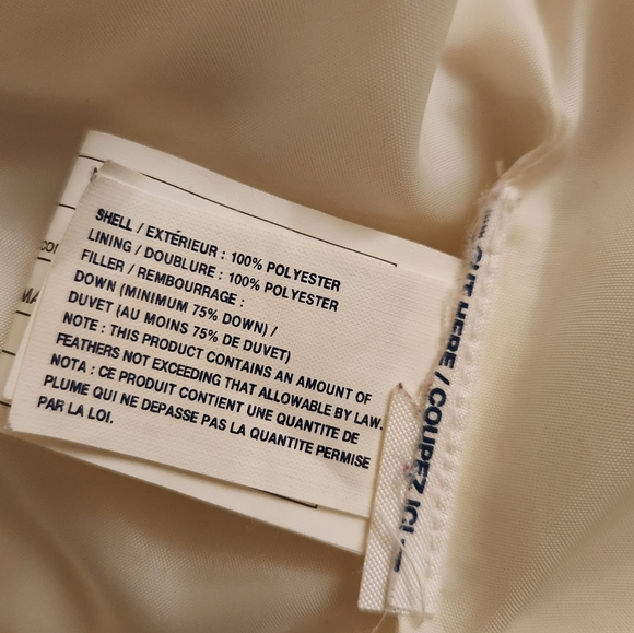 Cropped Gap White Vest Puffer with Hood Size M - Picture 9 of 10